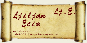 Ljiljan Ećim vizit kartica